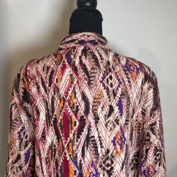 Chico’s Rina Tribal Jacket Colorful Geometric Quilted Women's Size XL - Picture 6 of 14